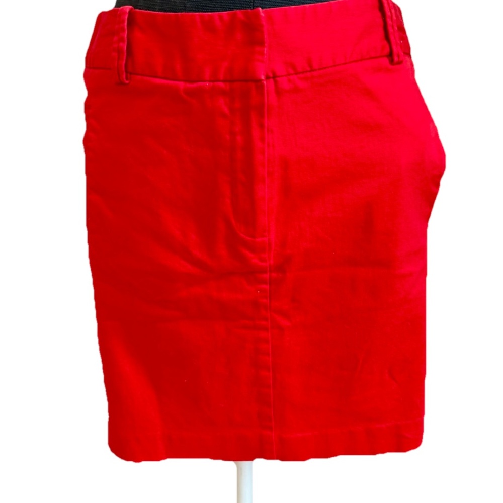 Larry Levine ladies 4 cotton‎ stretch red mini skirt Y2K pockets summer fun